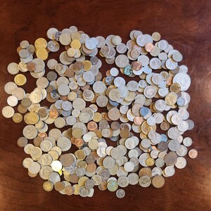 外国銭 硬貨 外貨 古銭 コイン 企業城下町での整理品 大量 まとめて 重量1971g