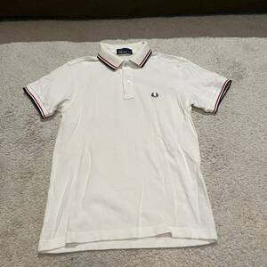 FRED PERRY フレッドペリー 半袖 ポロシャツ 白 sizeS