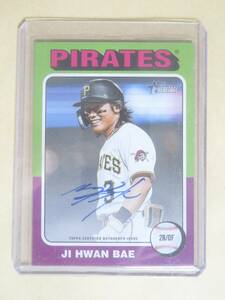 2024 TOPPS HERITAGE 直筆サイン JI HWAN BAE REAL ONE AUTOGRAPH 直書き