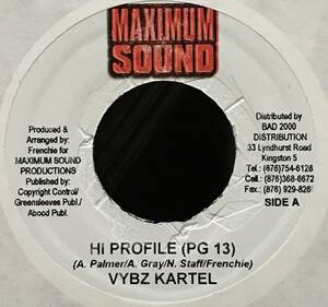 [ 7 / レコード ] Vybz Kartel / Hi Profile (PG 13) ( Reggae / Dancehall ) Maximum Sound ダンスホール レゲエ 