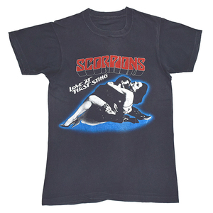 1984 SCORPIONS スコーピオンズ LOVE AT FIRST STING ヴィンテージTシャツ 【M相当】 *AB1