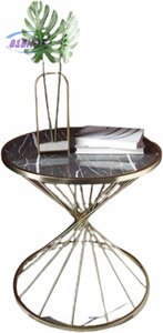 「81SHOP」丸型コーヒーテーブル 大理石製ソファーコーナーテーブル ナイトスタンド サイドテーブル リビング 寝室用テーブル 花台