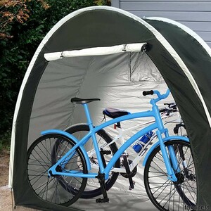 庭が広く使えるサイクルテント 自転車 最大2台 ブラック バイク 収納バッグ 防水防塵カバー UVカット ガレージ 車庫 駐輪場 雨風から守る