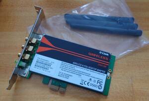 D-Link WIRELESS N PCIe DESKTOP アダプター DWA-556 ワイヤレス LAN アンテナ付