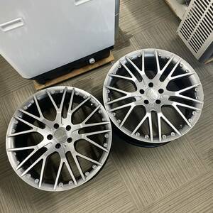 【お買い得】Carlsson★カールソン★20インチアルミホイール★1/10X★PCD112 5穴★8.5J ET40★ハブ径約76mm★2本セット★シルバー