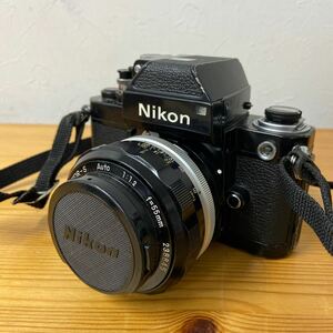 UTt505 ニコン Nikon F2 / NIKKOR-S f＝55mw ブラック ボディ レンズ フィルムカメラ 現状品