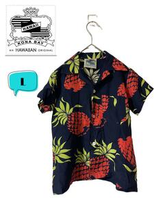 KONA BAY HAWAII 「PINEAPPLE /キッズアロハシャツ　L