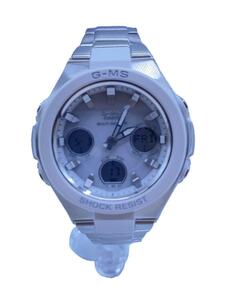 CASIO◆ソーラー腕時計・Baby-G/デジアナ/ステンレス/SLV/SLV