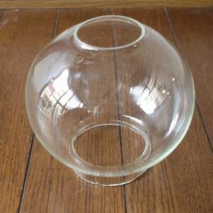 オイルランプのホヤ ガラス製 古硝子 古道具 気泡硝子 レトロ 直径約100㎜ 高さ約100㎜ 口径（内径）上部約36㎜ 下部約55㎜ 【3316】