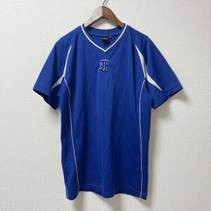 ZETT ゼット 半袖 ベースボールシャツ Sサイズ ブルー ポリエステル プラクティスシャツ
