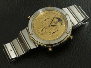 セイコー クロノグラフ ムーンフェイズ CHRONOGRAPH 7A48-7010 ゴールド 美品 1988年9月 クォーツ時計 ヴィンテージ オールド アンティーク