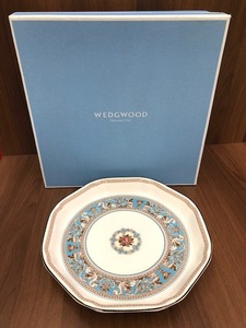 ★WEDGWOOD ウェッジウッド★ フロレンティーン ターコイズ オクタゴナルディッシュ L 約24cm 深皿 大皿 プレート 別箱 ◇13945