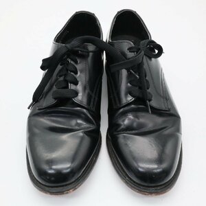 USA製 Hitchcock 外羽根式 プレーントゥ 本革 レザーシューズ 革靴 ブラック ( メンズ 7.5 ≒ 25cm ) KA0042 1円スタート