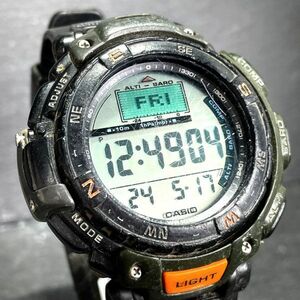 CASIO カシオ PROTREK プロトレック PRG-40 腕時計 デジタル クオーツ 多機能 ラバーベルト ブラック メンズ 新品電池交換済 動作確認済み