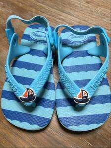 ハワイアナス havaianas 14.5cm ビーチサンダル マリン柄 ビーサン キッズ 幼児 保育所 幼稚園 