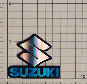 スズキ ホログラム ステッカー SUZUKI sticker Racing 文字あり 青