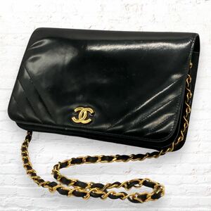 CHANEL シャネル ココマーク チェーン ワンショルダーバッグ ハンドバッグ エナメル Vステッチ レディース チェーンショルダーバッグ