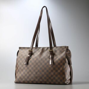 TH4159▽フランス製*LOUIS VUITTON/ルイヴィトン 《 ダミエ チェルシー N51119 》ショルダーバッグ/トートバッグ/肩掛け 鞄*エベヌ