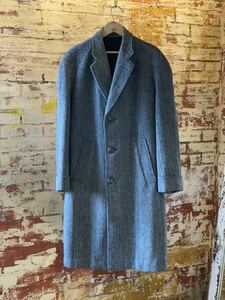 60s Harris Tweed TWEED CHESTER COAT ヴィンテージ ビンテージ ハリスツイードチェスターコート アメトラ トラッド TRAD 50s 送料無料