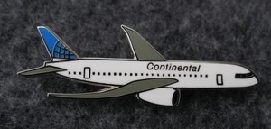 コンチネンタル航空　ユナイテッド航空　Boeing 787 ピンバッジ　スターアライアンス 合併　ボーイング