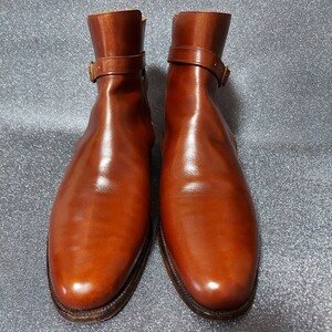 CROCKETT＆JONES クロケットアンドジョーンズ ジョッパーブーツ サイズ7E 25.5cm カラーライトブラウン 木製シューキーパー付き Church`s