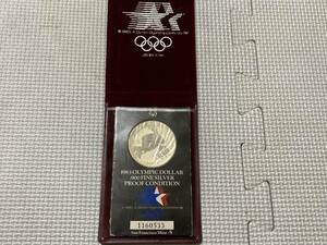 1983年 OLYMPIC DOLLAR 900 FINE SILVER ロサンゼルス 記念メダル