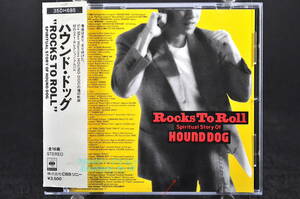 帯付 ベスト盤☆ HOUND DOG ROCKS TO ROLL / ハウンド・ドッグ ロックス・トゥ・ロール ■87年盤 CD BEST アルバム 旧規格盤 35DH-685 美盤