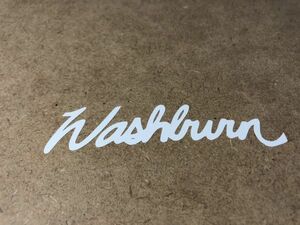 Washburn ロゴステッカー 補修・リペア用 N2/N4等用 ホワイト（ツヤなし） #NSTICKER-WBLOGO-WHM