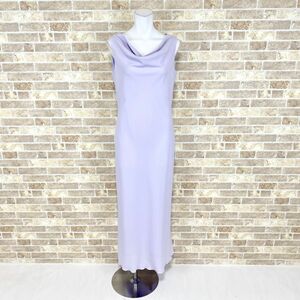 1円 ドレス BEGUM ワンピース 13AR大きめサイズ 薄紫系 カラードレス キャバドレ 発表会 イベント　中古４２３１