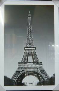 アートパネル(フレーム付)　エッフェル塔　モノクロ　ART-199E　パリ　白黒　パネルアート　絵画　写真　額絵　額縁　フランス　
