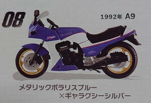 カワサキGPZ900R【08:1992年A9】検索:エフトイズF-toysヴィンテージバイクキットvol.9KAWASAKIメタリックポラリスブルー×ギャラクシーシル