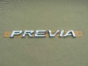 エンブレム PREVIA プレビア リア EMBLEM 50 エスティマ 5 ESTIMA TOYOTA トヨタ 純正 パーツ PARTS 部品 海外 輸出 欧州 ヨーロッパ 通販