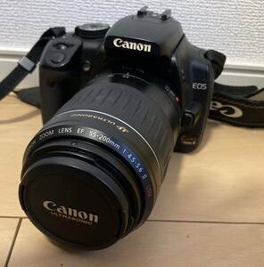 【1円スタート】Canon●キャノン●デジタル一眼レフカメラ●EOS Kiss Digital X●DS126151●ZOOM LENS EF 55-200mm●1:4.5-5.6 II USM