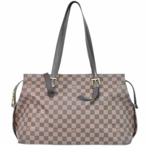 本物 ルイヴィトン LOUIS VUITTON LV チェルシー ダミエ エベヌ ショルダーバッグ トートバッグ ブラウン N51119