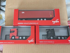 1/87 herpa SCANIA CS20 VOLVO FH CAI 45ft CONTAINER スカニア ボルボ コンテナ
