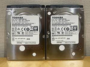 TOSHIBA MQ01ABF050 500GB HDD 2.5inch 2個セット