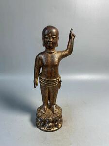 清朝期 仏教美術 仏像 古銅鍍金 置物 造像 古銅 青銅器 中国古玩 唐物 中国古美術