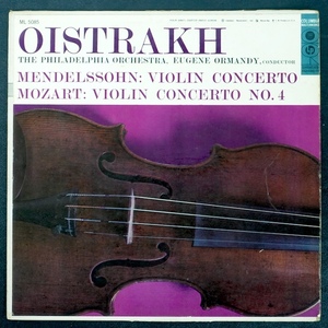 Oistrach Mendelssohn Mozart Violin Concerto US盤 ML5085 クラシック