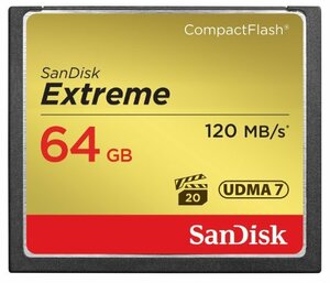 Sandisk ( サンディスク ) 64GB コンパクトフラッシュメモリーカード EXTREME ( 最大読込 120