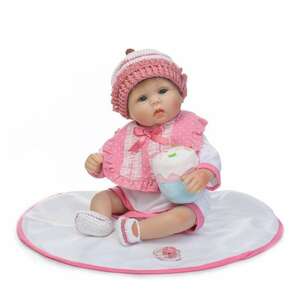 リボーンドール リアル赤ちゃん人形 かわいいベビー人形 衣装とおしゃぶり・哺乳瓶付き かわいいお帽子 ちいさめ乳児ちゃん