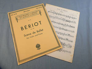 o) バイオリン、ピアノ ベリオット バレエの情景 Op.100 パート譜あり[1]5004