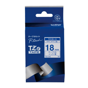 4977766701952 ピータッチテープ18ｍｍ白／青 オフィス機器 ラベルライター ピータッチテープ ブラザー TZE-243