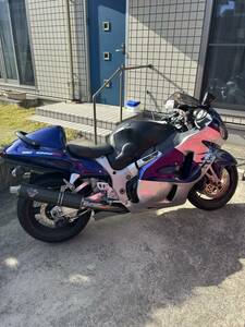 GSX1300R 2000年式 GW71A 実働 書類有り 車検有り ワイバンフルエキマフラー チタンカーボンマフラー カスタム ETC付き 引き取り可