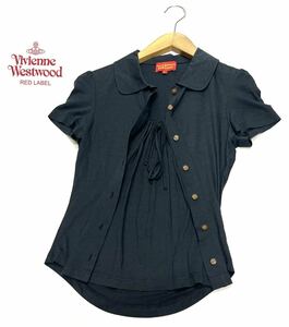 Vivienne Westwood RED LABEL★ヴィヴィアンウエストウッド★（2）半袖 シャツ トップス/黒 美品