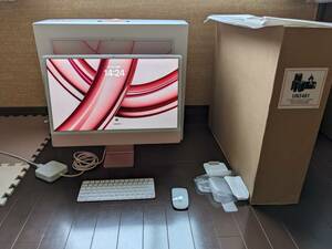 送料込）Apple iMac M1 24インチ ピンク（赤）MacOS 14.4.1 メモリ16GB ストレージ2TB SSD 動作確認・初期化済