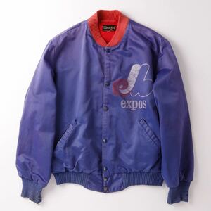 【逸品】50s Vintage coach jacket nylon blouson expos ヴィンテージ コーチジャケット ナイロンジャケット サイズL カナダ製 ナス紺