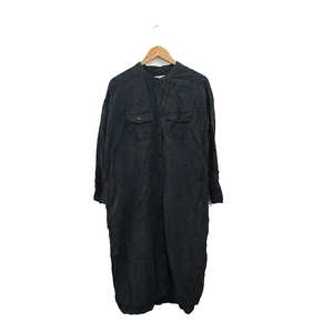チャオパニック ティピー CIAOPANIC TYPY シャツ ワンピース ロング 長袖 シンプル 1 ブラック 黒 /KT29 レディース