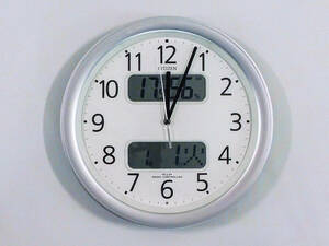 CITIZEN◆シチズン 電波時計 掛け時計 4FYA01-0 温度・湿度・日付