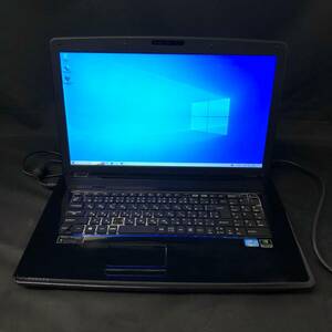 BDm089R 100 17インチ ドスパラ THIRDWAVE Diginnos A17FD Webカメラ Core i7-3630QM メモリ16GB HDD320GB Windows10 ACアダプター付き