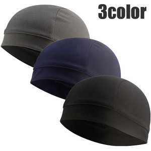 速乾 吸汗 メッシュ素材 インナーキャップ ヘルメットインナー 帽子 ブラック グレー ネイビー 3色セット exia